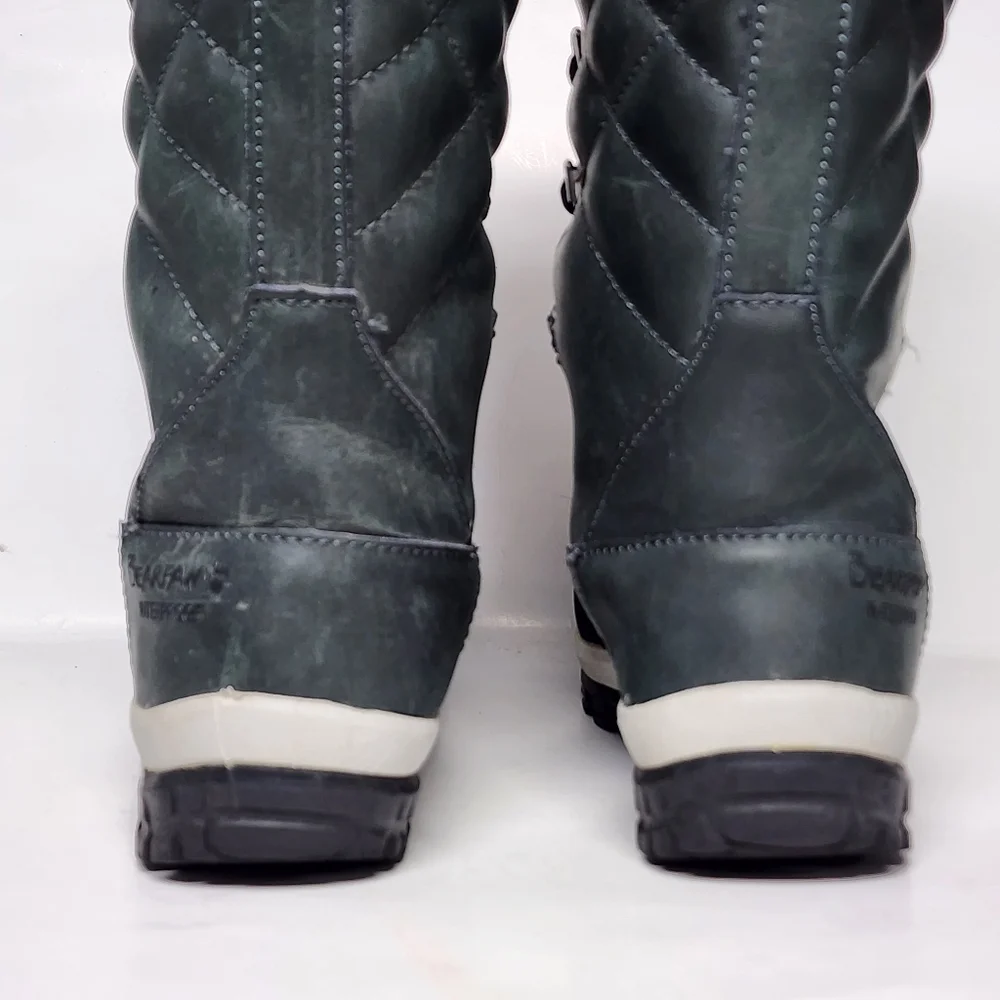 Bearpaw Womens Isabella Gray Wool Waterproof Sheepskin Snow Boots Shoes Size 7 - Picture 5 of 9